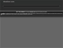 Tablet Screenshot of idealizer.com